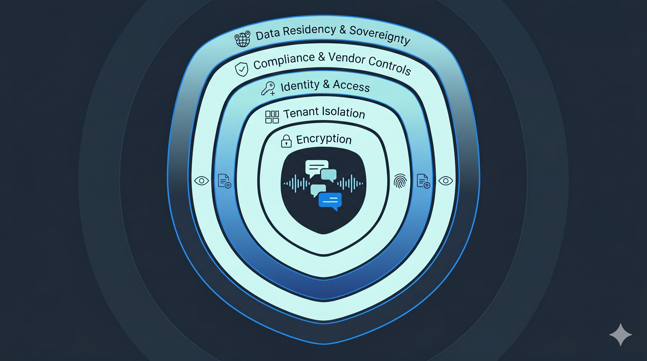 Defense-in-depth security layers for voice AI observability